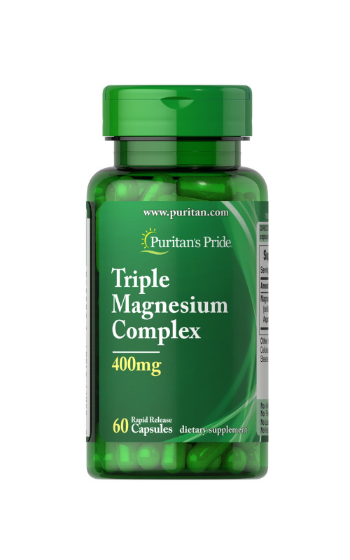 Puritan's Pride Triple Magnesium Complex 400mg 60 Capsules